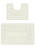 Белый комплект ковриков для ванной и туалета Ethnic 2581 Pearl White PS