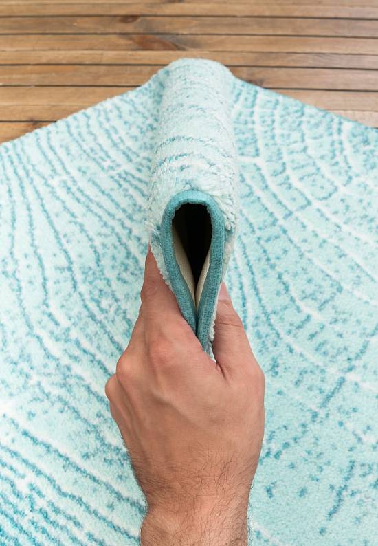 Светлый коврик для ванной  Lumber 02 Turquoise
