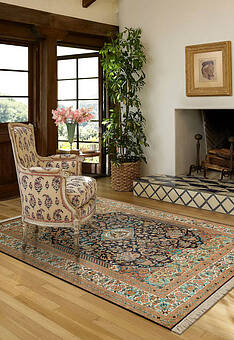 ковер в интерьере Cashmir IIST-GIKZN7Z7C Kashan Blue