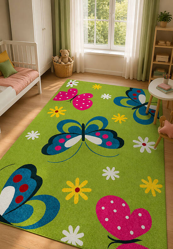 Недорогой синтетический ковер 772-Green
