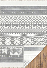 дизайн двустороннего безворсового ковра Arya AR 07 Grey