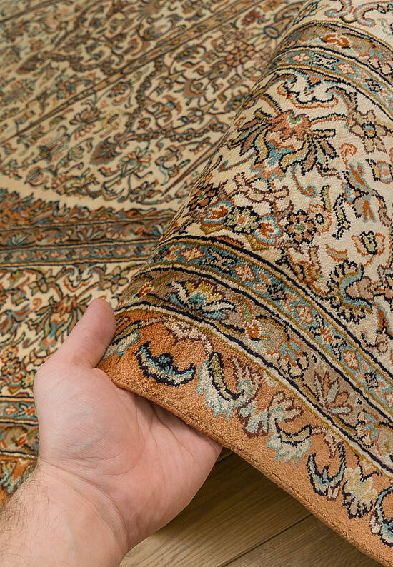 Шелковый ковер ручной работы IIST-GI97K25EJ Kashan Cream