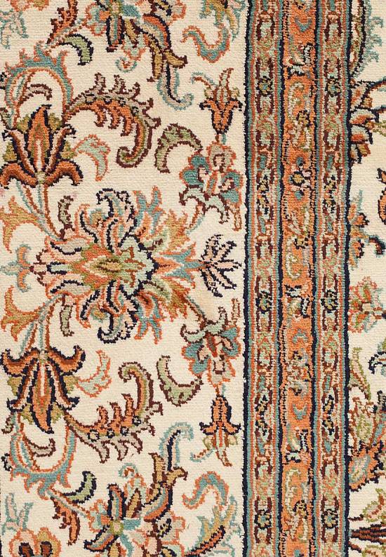 Шелковый ковер ручной работы из Индии 243489-Afshar beige/brown