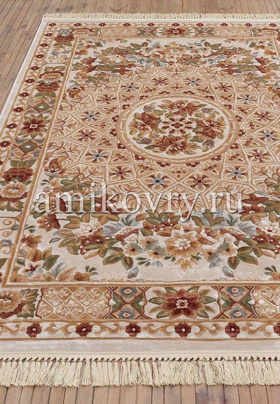 Бельгийский рельефный ковер из вискозы 02C062-Ivory