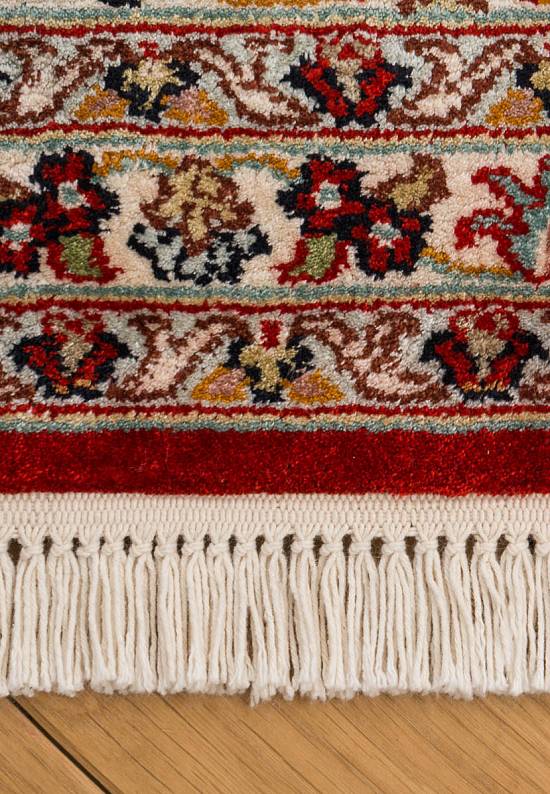 Шелковый ковер ручной работы из Индии 242882-Afshar red/beige