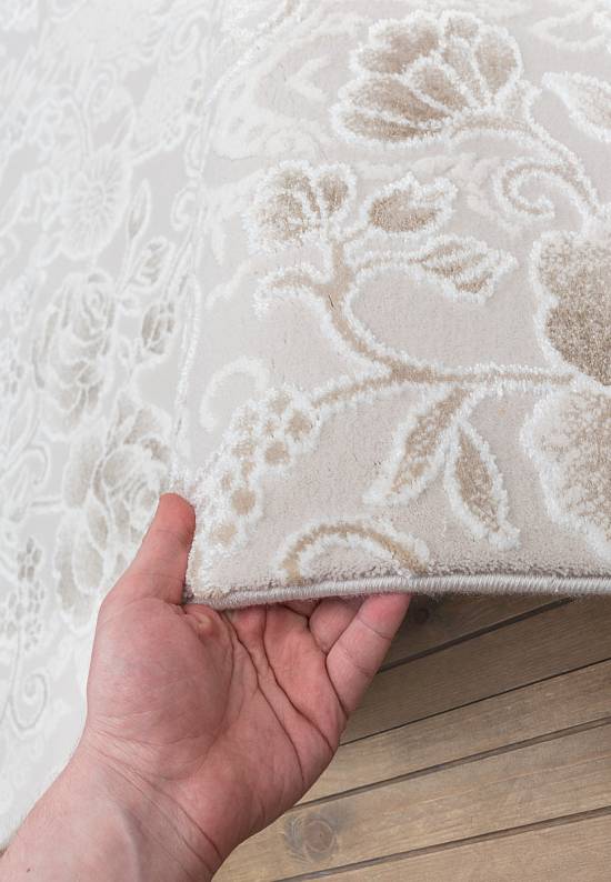 Турецкий синтетический ковер 12682-Cream-1