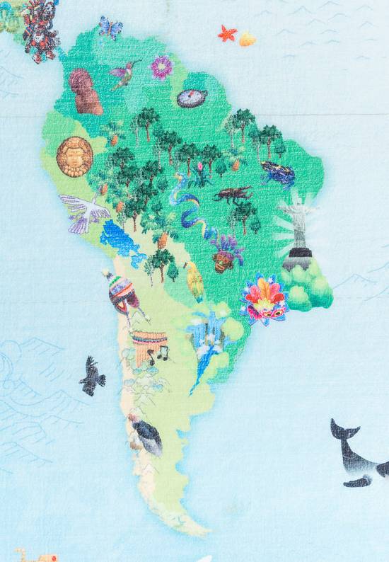 Детский мягкий игровой коврик Carte du monde-C