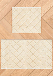 дизайн комплекта ковриков для ванной Confetti Bath Cotton Uni 17714 1640 Naturel-Ecru