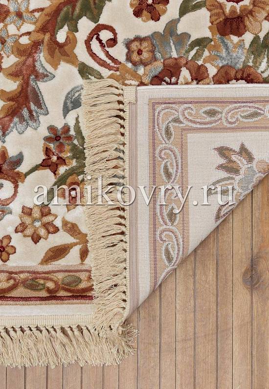 Бельгийский рельефный ковер из вискозы 02C059-Ivory