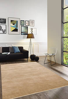 ковер в интерьере Lugano LUG Plain Gold