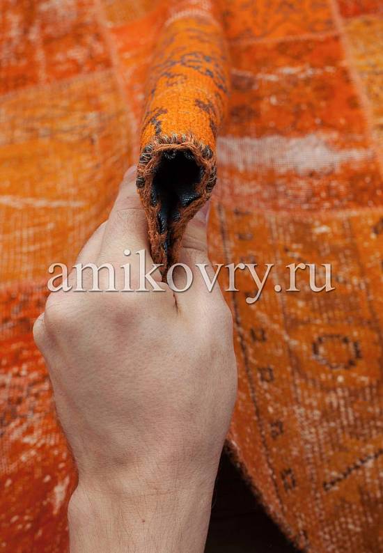 Безворсовый ковер-пэчворк ручной работы 004-Amber Glow discount3