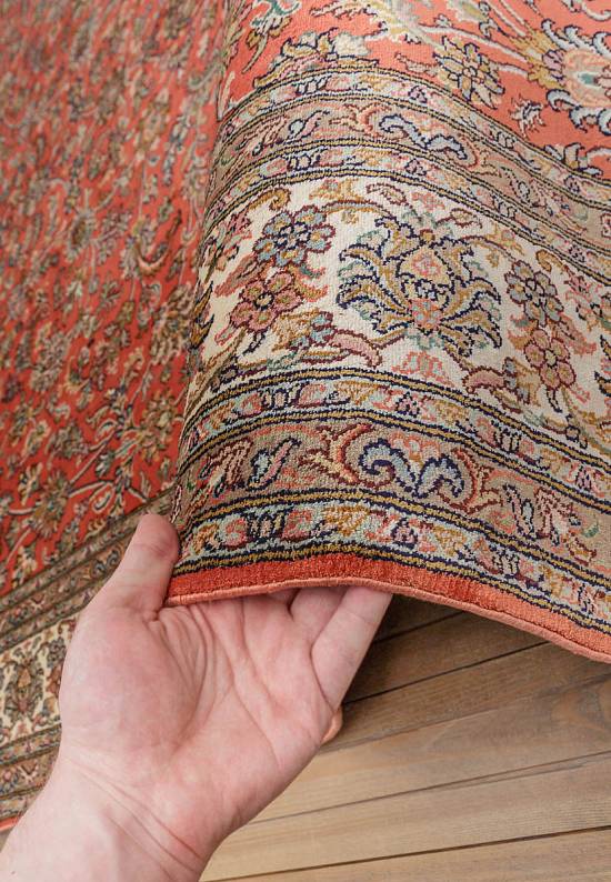 Шелковый ковер из Индии Tabriz Red