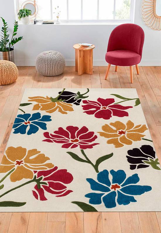 Красочный ковер из акрила HA10-043 Scattered Floral Multi