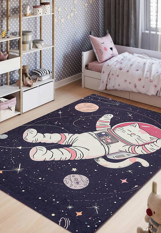 Безворсовый ковер для подростка Space Cat