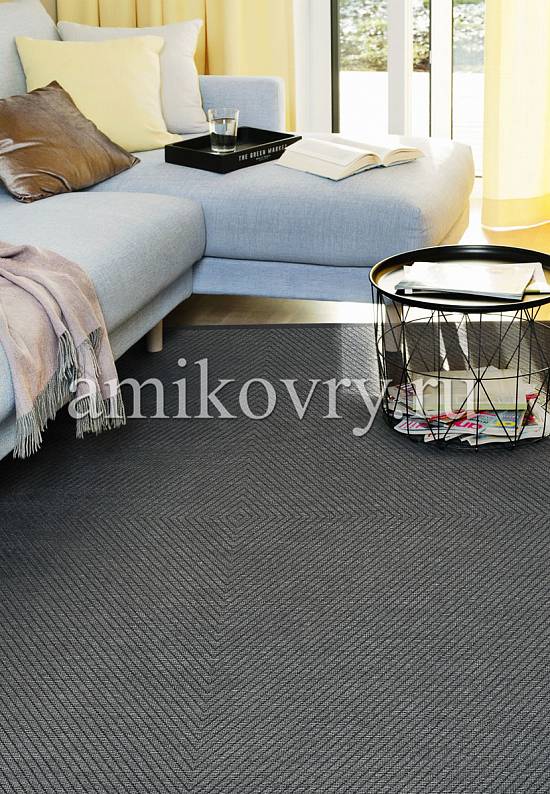 Двусторонний безворсовый ковер из хлопка Vivva-Grey