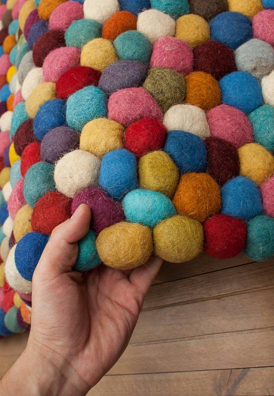 Ковер ручной работы с рельефом Pebble Rug-Multi