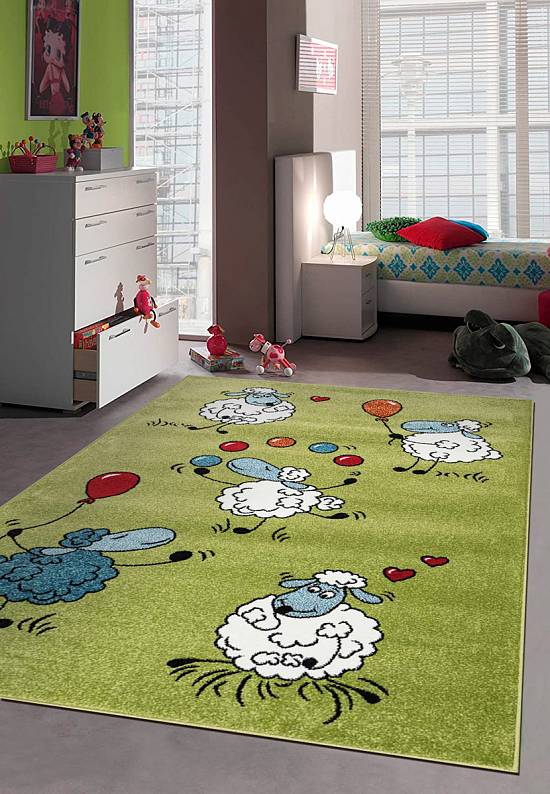 Недорогой синтетический ковер 2823-Green
