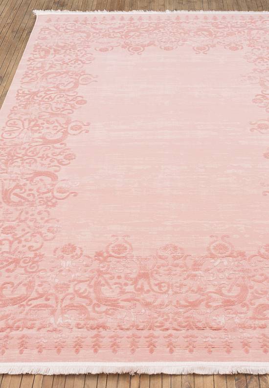 Турецкий однотонный ковер из акрила 5326 Pink