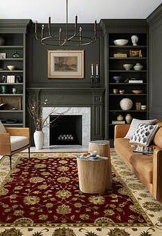 ковер в интерьере Kashan gold 10/10 MI-880-Red/Ivory