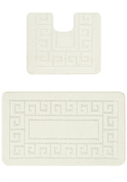 дизайн комплекта ковриков для ванной Confetti Bath Maximus Ethnic 2581 Pearl White BQ
