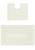 Белый комплект ковриков для ванной и туалета Ethnic 2581 Pearl White BQ
