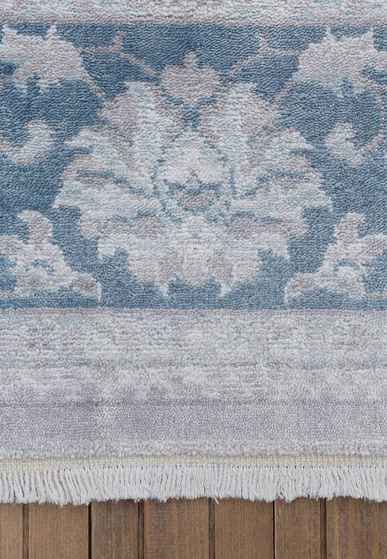 Классический винтажный ковер из бамбукововй вискозы 840-Grey Navy