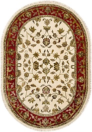 дизайн ковра Kashan gold 10/10 CH-102-3-Ivory/Red овал