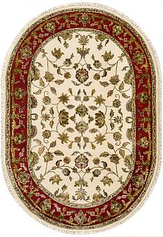 дизайн ковра Kashan gold 10/10 CH-102-3-Ivory/Red овал