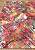 Яркий абстрактный ковер 11603 01 Dark Pink