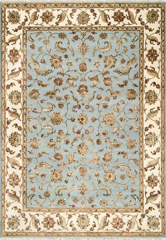 Элитный ковер ручной работы 10/10 RS-03-3-Light Blue/Ivory