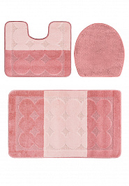 дизайн комплекта ковриков для ванной Confetti Bath Maximus Edremit 2580 Dusty Rose BQF