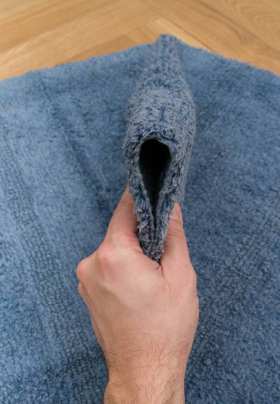 Синий комплект ковриков для ванной и туалета Paloma-Denim Blue