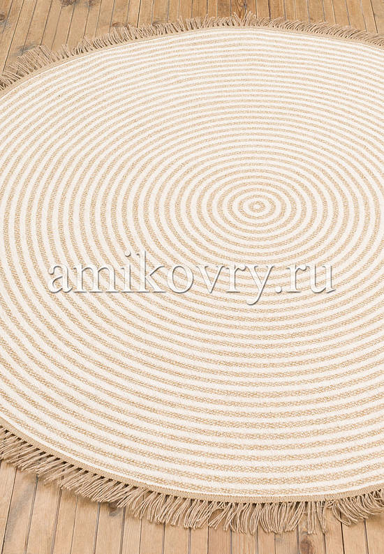 Безворсовый ковер из хлопка BRK 07-Ivory