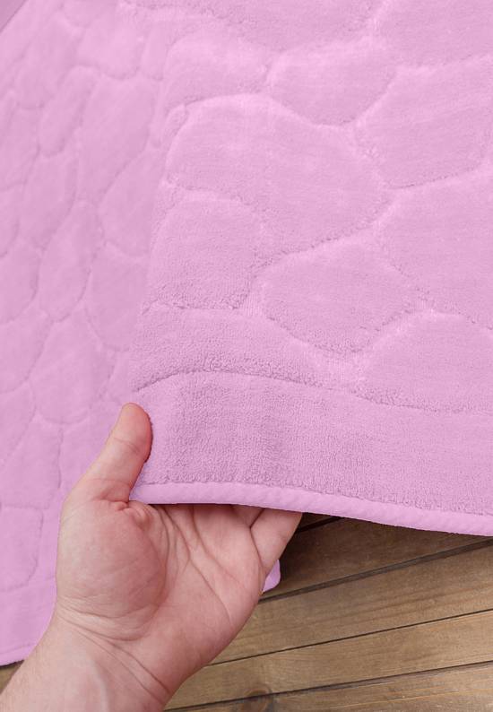 Сиреневый коврик для ванной из хлопка Tas Desen-Violet