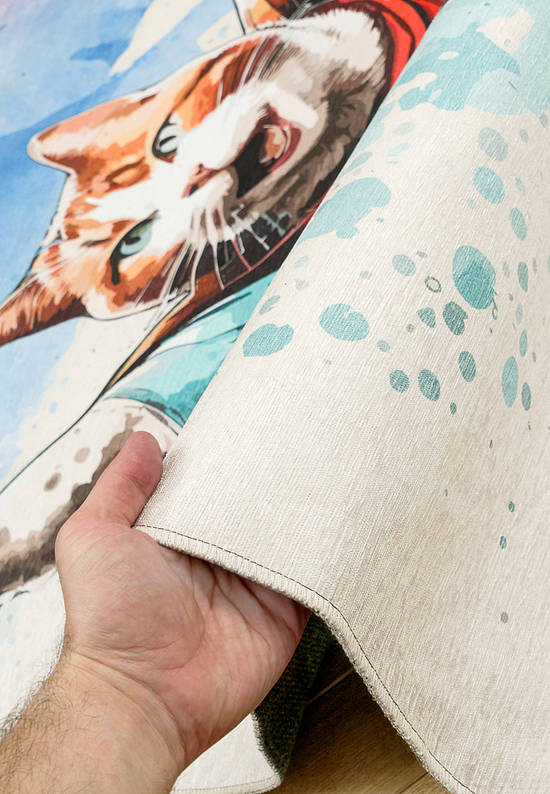 Безворсовый ковер для подростка Cat Multicolor