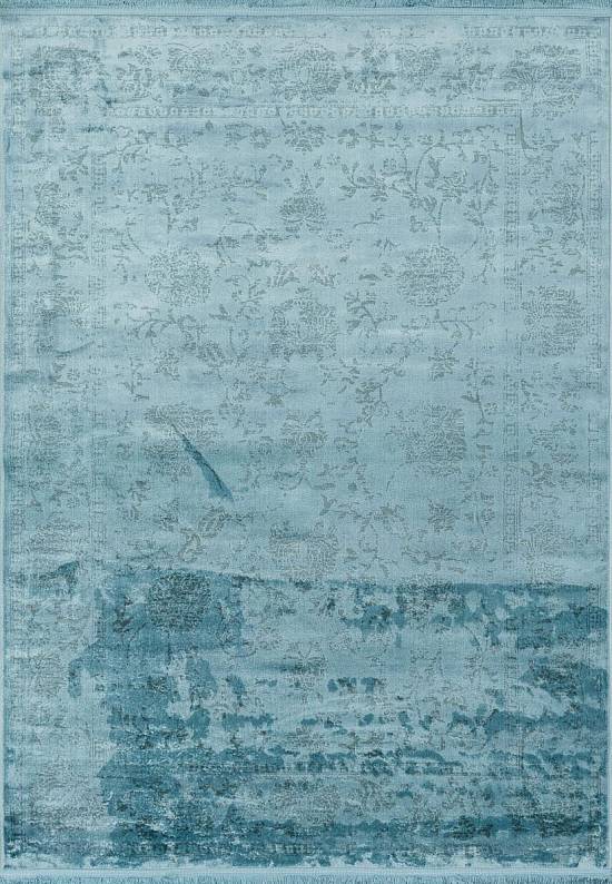Неоклассический вискозный ковер из Турции MG165-Turquoise