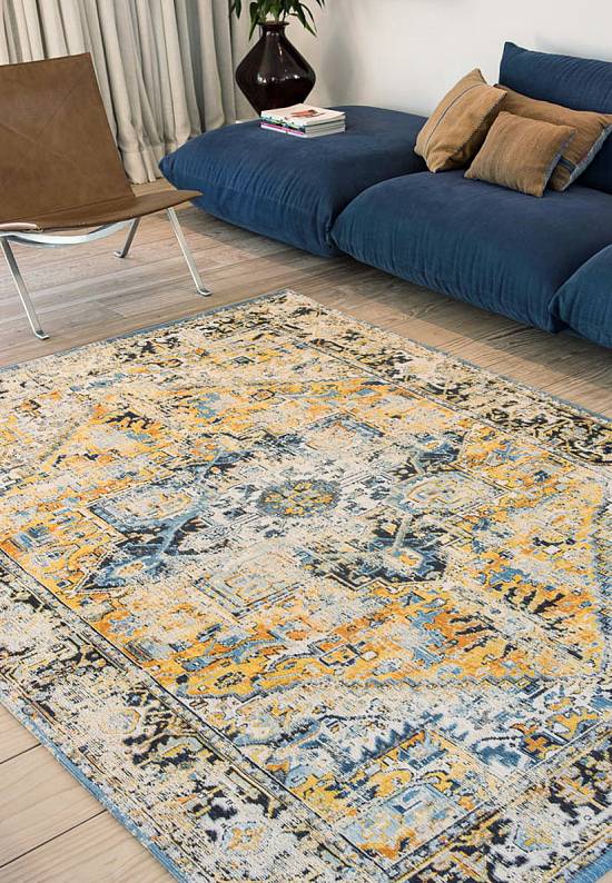 Винтажный безворсовый ковер из Бельгии LM3298-L11