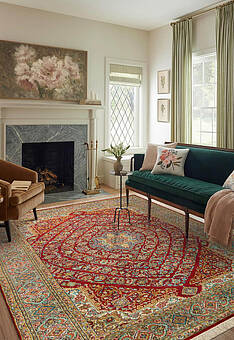 ковер в интерьере Cashmir IIST-GI97K27Z7 Kashan Red