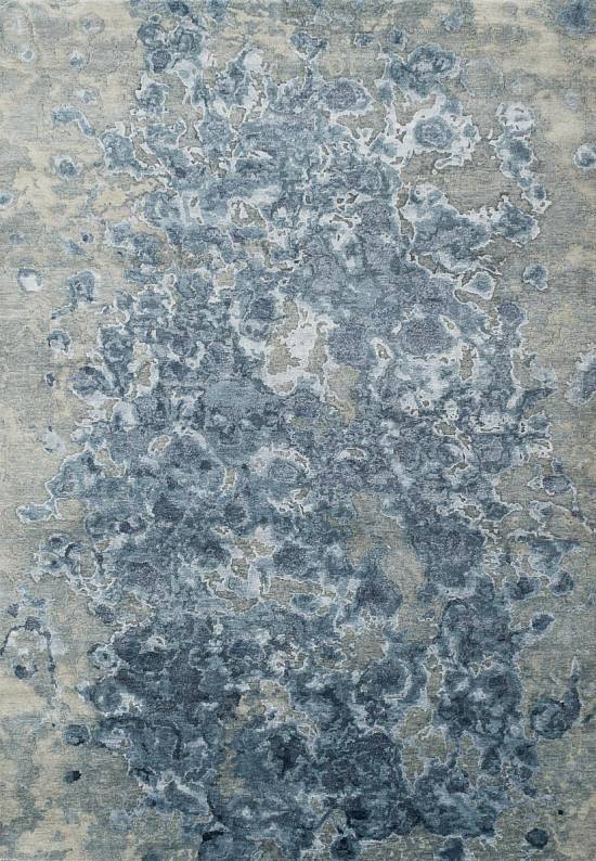 Индийский ковер ручной работы Flora Grey Blue