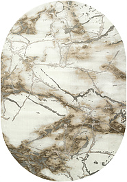 дизайн ковра Graff 3270-Gray-Beige овал