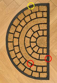 дефект входного коврика Doormat kokos Nippon-6012 discount3 фигура
