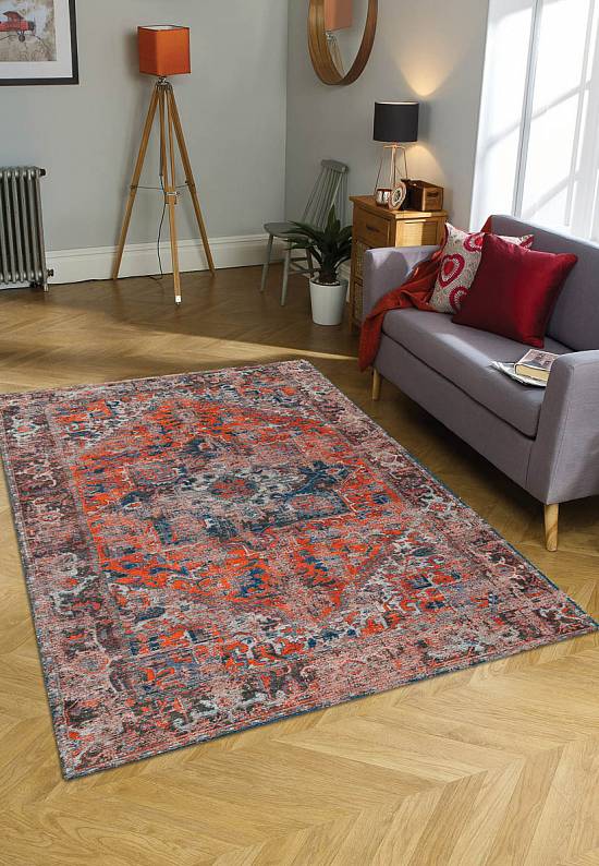 Винтажный безворсовый ковер из Бельгии LM3298-L10