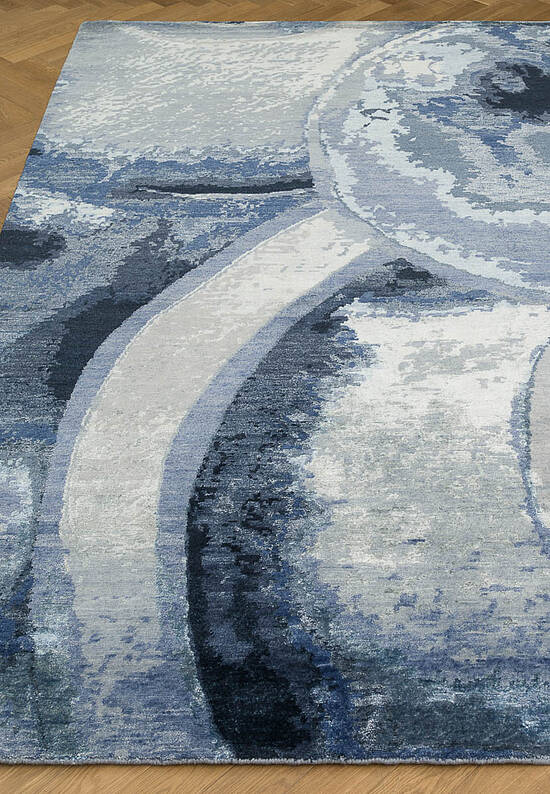 Индийский ковер ручной работы Cobalt Blue