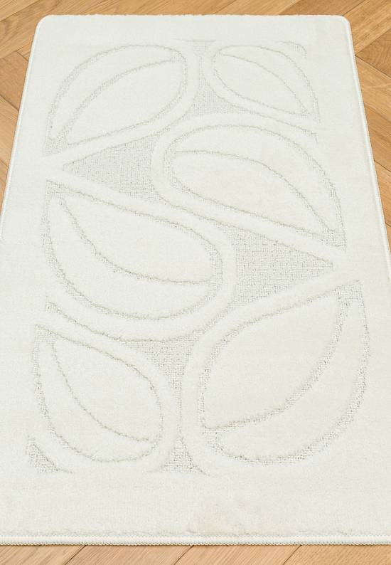 Белый коврик для ванной Flora 2581 Pearl White