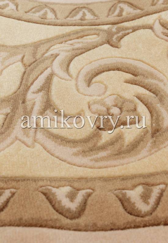 Шерстяной ковер QJ0312MB-1-beige/pink