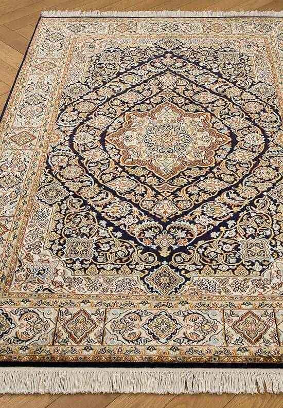 Шелковый ковер ручной работы IIST-GIJ5KK29K Kashan Blue