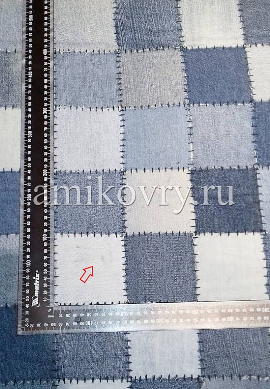 Ковер пэчворк ручной работы из джинсы Small Patch-Natural discount3