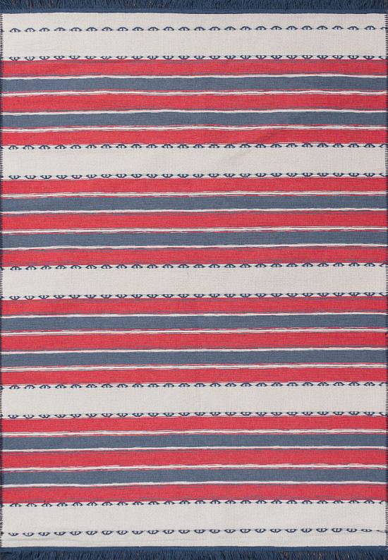 Двусторонний ковер из хлопка ARC 05 Red Navy