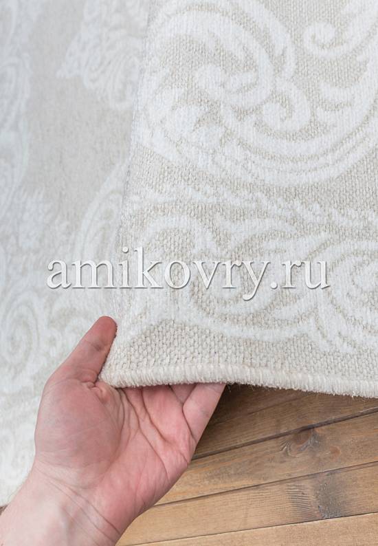 Турецкий безворсовый ковер из акрила 4101 White