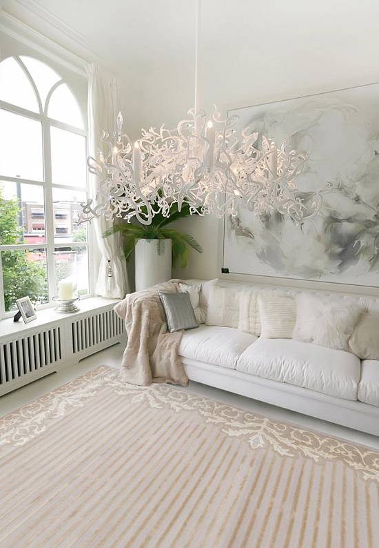 Турецкий синтетический ковер 12452-Cream